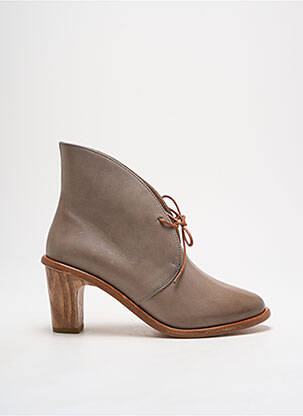 Botine/ghete material neted toc de 4 la 6 cm gri NEOSENS femeie
