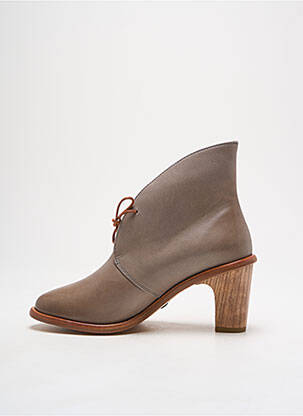 Botine/ghete material neted toc de 4 la 6 cm gri NEOSENS femeie