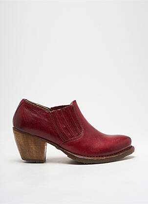 Botine/ghete material neted toc de 4 la 6 cm roșu NEOSENS femeie
