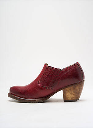 Botine/ghete material neted toc de 4 la 6 cm roșu NEOSENS femeie