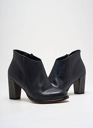 Botine/ghete material neted toc de 4 la 6 cm negru NEOSENS femeie