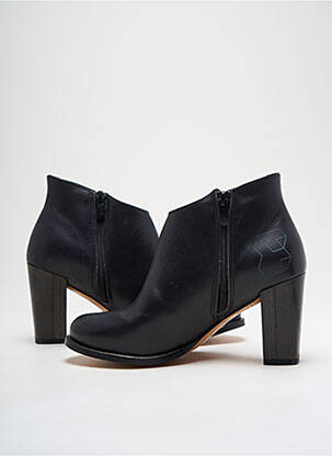 Botine/ghete material neted toc de 4 la 6 cm negru NEOSENS femeie