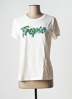 Tricou elasticitate mâneci scurte bej LA FEE MARABOUTEE femeie