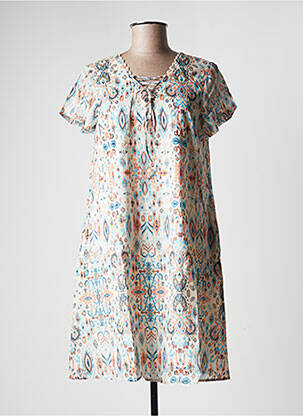 Rochie scurtă mâneci scurte mâneci scurte bej LA FEE MARABOUTEE femeie