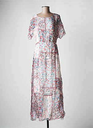Rochie lungă mâneci scurte mâneci scurte roz LA FEE MARABOUTEE femeie