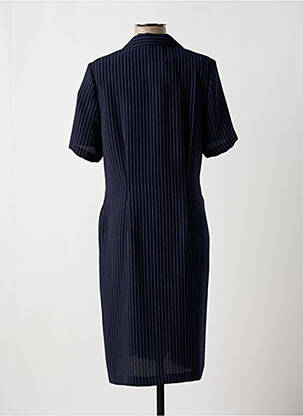 Rochie midi țesătură crep mâneci scurte albastru MARCELLE GRIFFON femeie