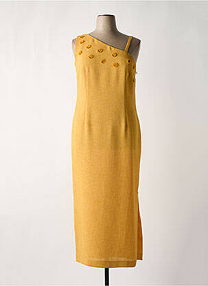 Rochie lungă galben CARLOTTA femeie