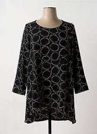 Rochie midi croială fluidă mâneci lungi negru G!OZE femme