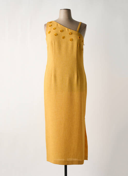 Rochie lungă galben CARLOTTA femeie