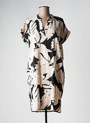 Rochie midi imprimeu floral mâneci scurte roz LA FEE MARABOUTEE femeie