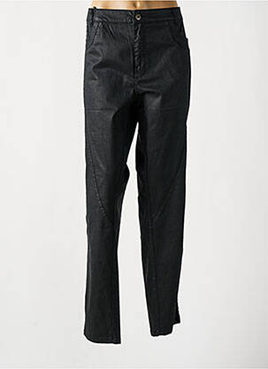 Pantalon drept închidere cu fermoar sub clapetă cu nasturi negru FRED SABATIER femeie