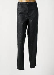 Pantalon drept închidere cu fermoar sub clapetă cu nasturi negru FRED SABATIER femme