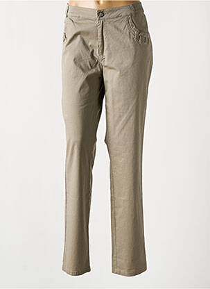 Pantalon slim bej FRED SABATIER femeie