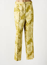 Pantalon drept închidere cu fermoar sub clapetă cu nasturi verde GRIFFON femme