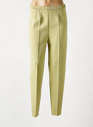 Pantalon drept talie elastică verde MARCELLE GRIFFON femeie