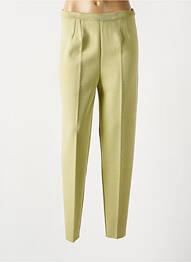 Pantalon drept talie elastică verde MARCELLE GRIFFON femeie