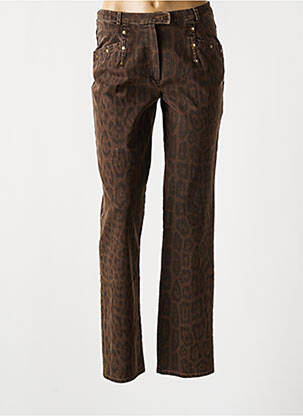 Pantalon slim buzunare maro QUATTRO femeie