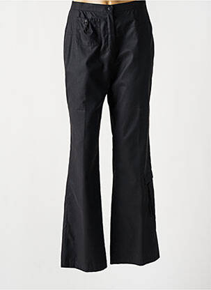 Pantalon drept închidere cu fermoar sub clapetă cu nasturi negru FRED SABATIER femeie