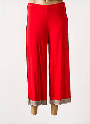 Pantalon trei sferturi roșu MALOKA femeie