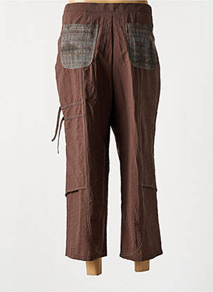Pantalon trei sferturi croială dreaptă maro FRED SABATIER femme
