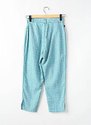Pantalon trei sferturi croială dreaptă albastru QUATTRO femeie