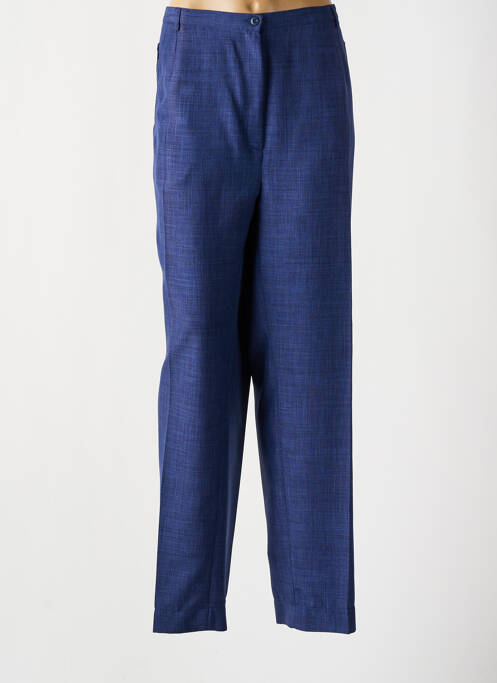 Pantalon drept închidere cu fermoar sub clapetă cu nasturi albastru GRIFFON femme