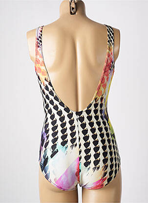 Costum de baie dintr-o singură piesă imprimeu fantezie top sutien modelat bej OCEAN femeie