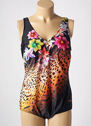 Costum de baie dintr-o singură piesă efect material satinat top sutien modelat portocalie OCEAN femeie