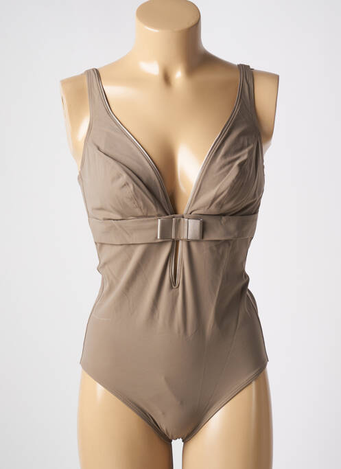 Costum de baie dintr-o singură piesă bej EMPREINTE femeie