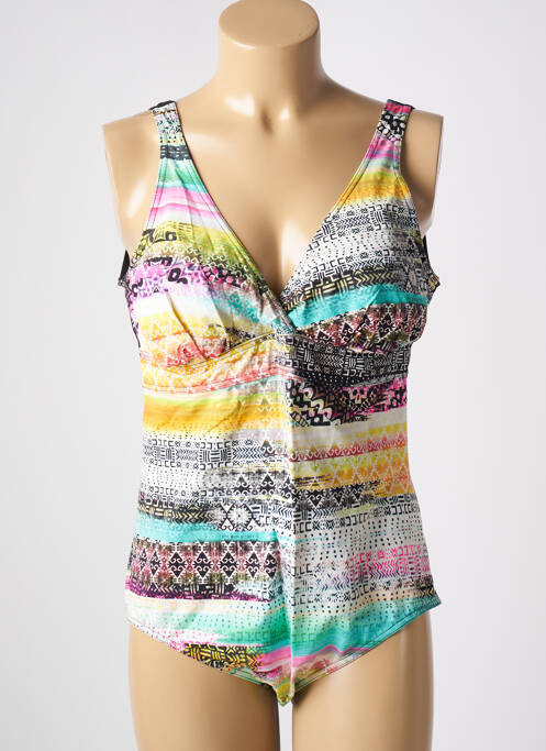 Costum de baie dintr-o singură piesă galben SUN PLAYA femeie