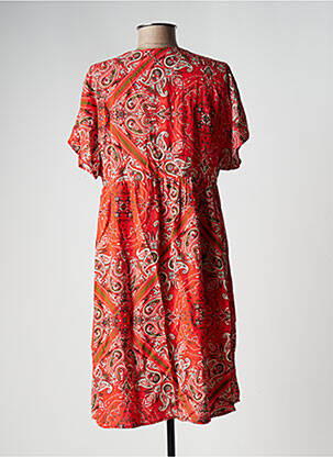 Rochie midi croială fluidă mâneci scurte roșu LA FEE MARABOUTEE femeie