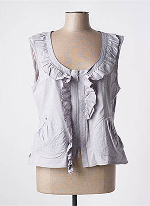 Vestă fără mâneci gri BE THE QUEEN femeie