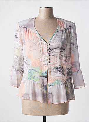 Tunică mâneci lungi gri FRANCE RIVOIRE femeie