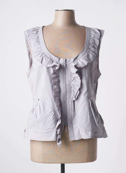 Vestă fără mâneci gri BE THE QUEEN femeie