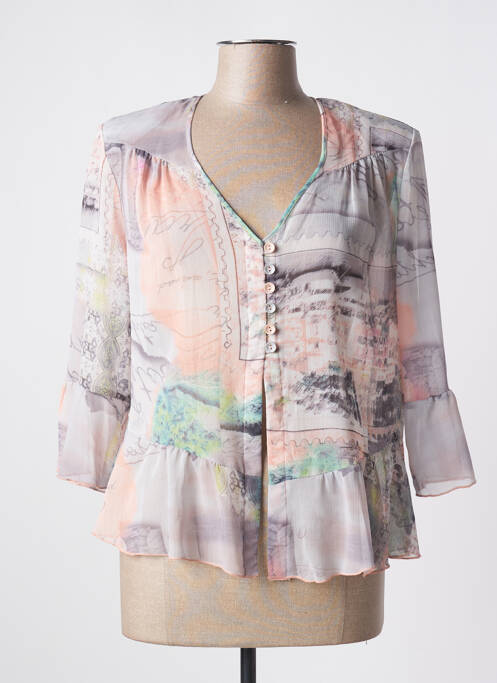 Tunică mâneci lungi gri FRANCE RIVOIRE femeie