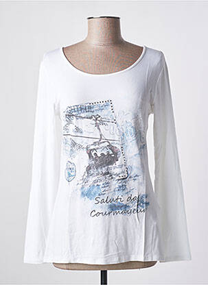 Top alb ELEONORA AMADEI femeie