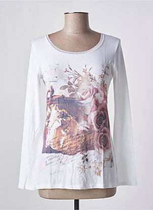 Top alb ELEONORA AMADEI femeie