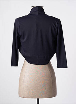 Bolero efect material satinat albastru ELEONORA AMADEI femeie