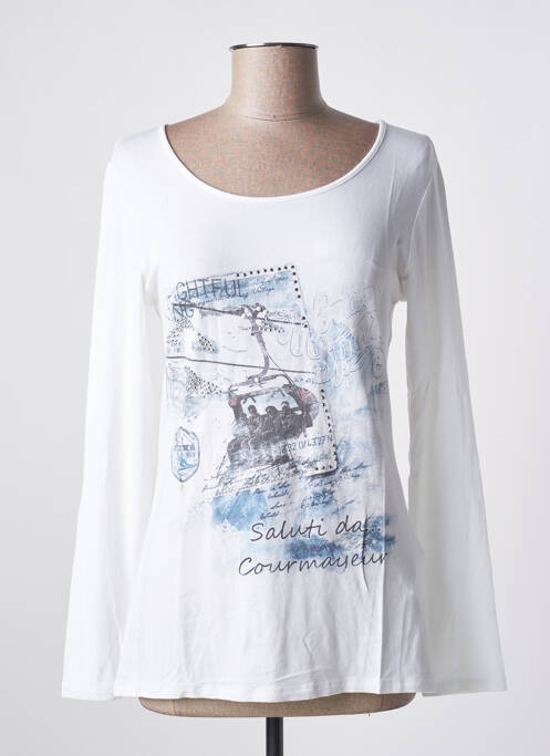 Top alb ELEONORA AMADEI femeie