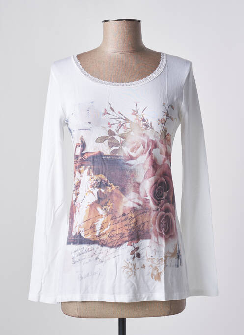 Top alb ELEONORA AMADEI femeie