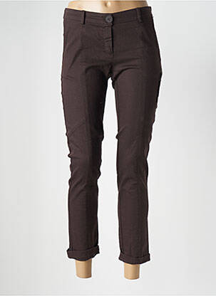 Pantalon 7/8 elasticitate mărime normală maro ELEONORA AMADEI femeie