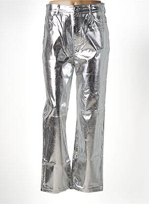 Pantalon drept argintiu DAPHNEA femeie