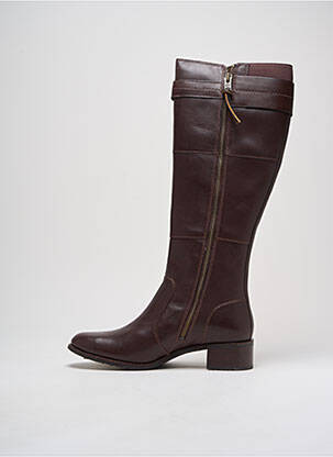 Cizme țesătură satinată toc de 4 la 6 cm maro TIMBERLAND femeie