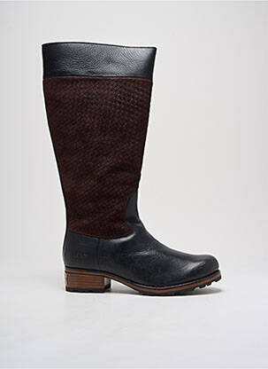 Cizme material neted toc de 4 la 6 cm negru UGG femeie