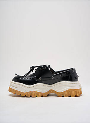 Adidași material neted vârf rotund negru EYTYS unisex