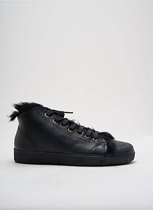 Adidași material neted toc plat până la 3 cm negru SPRING COURT femeie