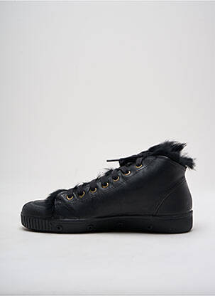 Adidași material neted toc plat până la 3 cm negru SPRING COURT femeie