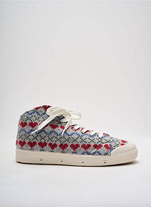 Adidași vârf rotund toc plat până la 3 cm gri SPRING COURT femeie