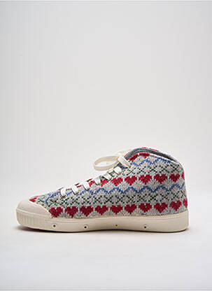 Adidași vârf rotund toc plat până la 3 cm gri SPRING COURT femeie