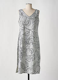 Rochie midi imprimeu floral fără mâneci gri AGATHE & LOUISE femeie